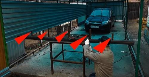 Как согнуть профильную трубу 20х20 под 90 градусов. Арка (навес) без трубогиба