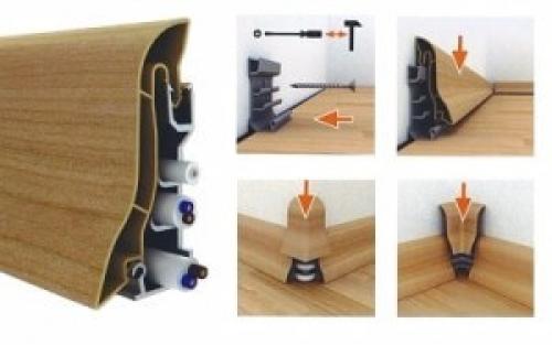 Как крепить деревянный плинтус к бетонной стене. Процесс крепления