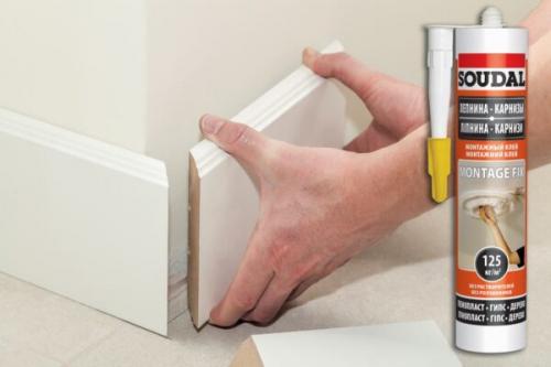 Как крепить плинтус на жидкие гвозди. Подготовка к работе