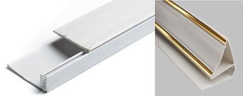 Плинтус потолочный ПВХ разборный. Особенности конструкции пластиковых профилей