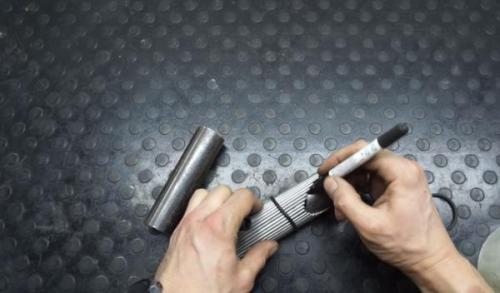 Как сделать лекало для резки и сварки трубы 03 Как сделать лекало для резки и сварки трубы 03