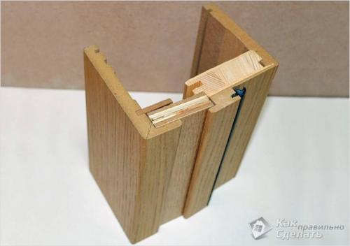 Правильная установка дверной коробки межкомнатной двери. Заделка щелей, отверстий и установка добора 05