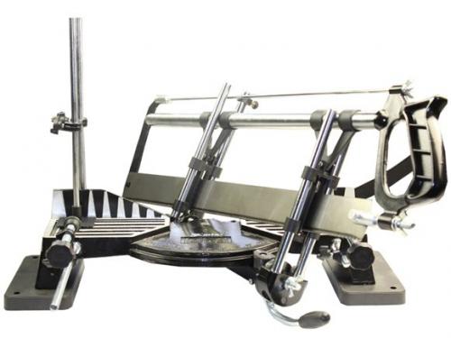 Пила со стуслом. Прецизионное поворотно-наклонное профессиональное стусло 550 — 600 мм.