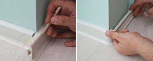 Как резать широкий потолочный плинтус. Виды потолочных и напольных плинтусов, выбор инструментов 06 Как резать широкий потолочный плинтус. Виды потолочных и напольных плинтусов, выбор инструментов 06