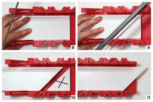 Как отрезать напольный плинтус под 45 градусов. Запил под 45 градусов 02 Как отрезать напольный плинтус под 45 градусов. Запил под 45 градусов 02
