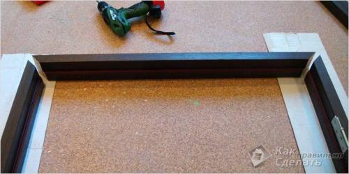 Установка двери без порога. Габариты дверных коробок 05