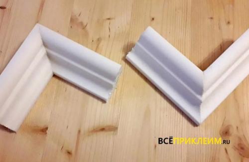 Плинтус деревянный, как сделать угол, как правильно резать углы. Подготовка к установке плинтуса 09 Плинтус деревянный, как сделать угол, как правильно резать углы. Подготовка к установке плинтуса 09