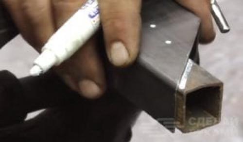 Как отрезать металлический уголок под 45 градусов. Шаблон для резки профиля под 45 градусов